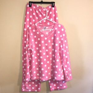 Pink Polka Dot Pajama Set